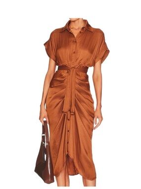 Steve Madden Tori Midi Dress in Mocha Bisque size S